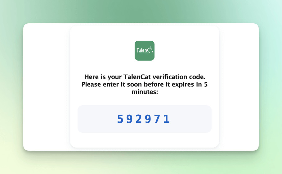 verification code